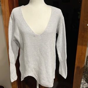 Cabi Cotton Blend Light Blue/Gray Sweater Sz M